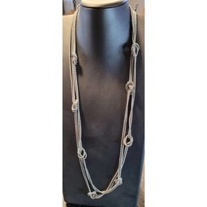 Vintage Silver Knotted Bubble Necklace
